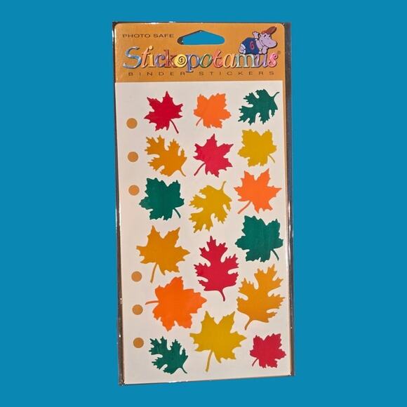 Autumn Thanksgiving Stickopotamus Stickers Fall Leaves and Turkeys & Cornucopias - Picture 5 of 7